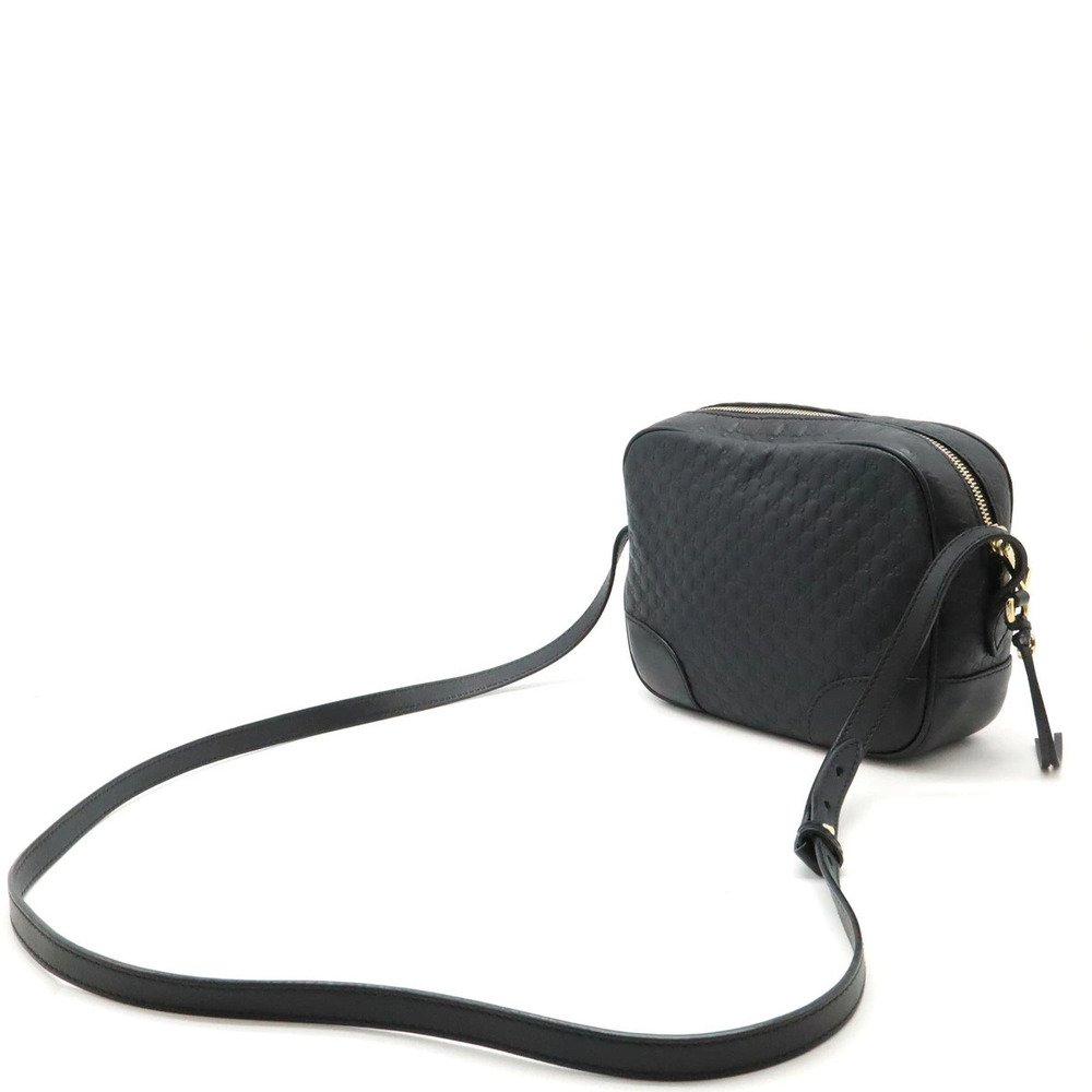 Gucci Microssima Crossbody Leather Bag Black